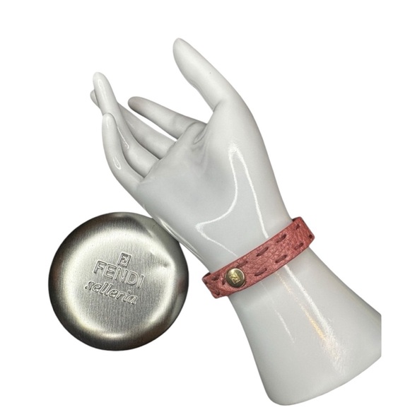 FENDI Selleria Horse Leather Bracelet w/ Tin Case - Picture 4 of 13